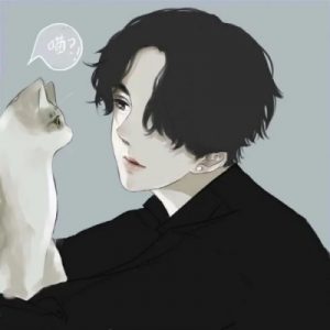 情头一男一女高冷情侣头像图片精选-黑白_1