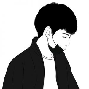 情头一男一女高冷情侣头像图片精选-黑白_12