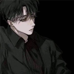 情头一男一女高冷情侣头像图片精选-黑白_9
