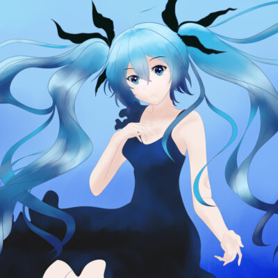 初音未来头像二次元图片精选-黑化后_9