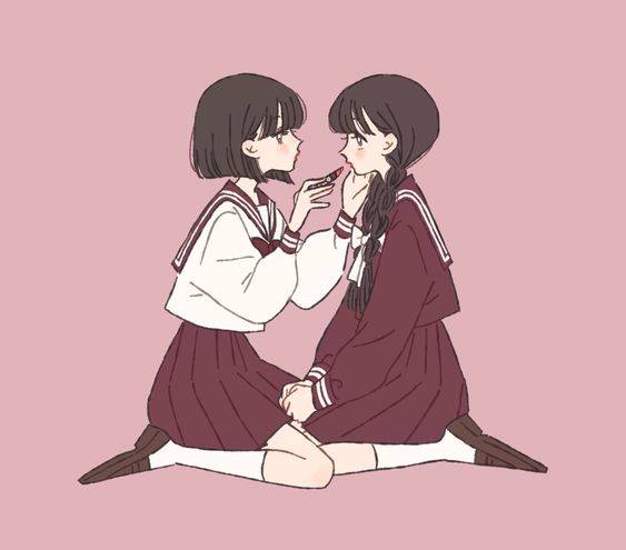 闺蜜淑女气质头像动漫图片精选-两人_5