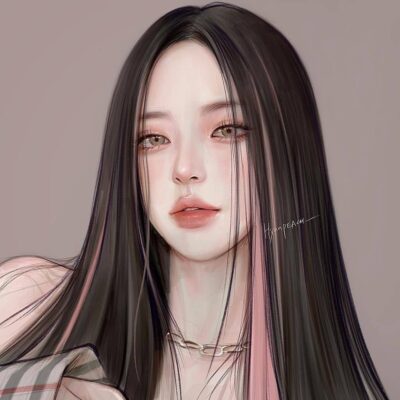 插画师hyunpeach无水印少女插画头像图片精选-长发_13