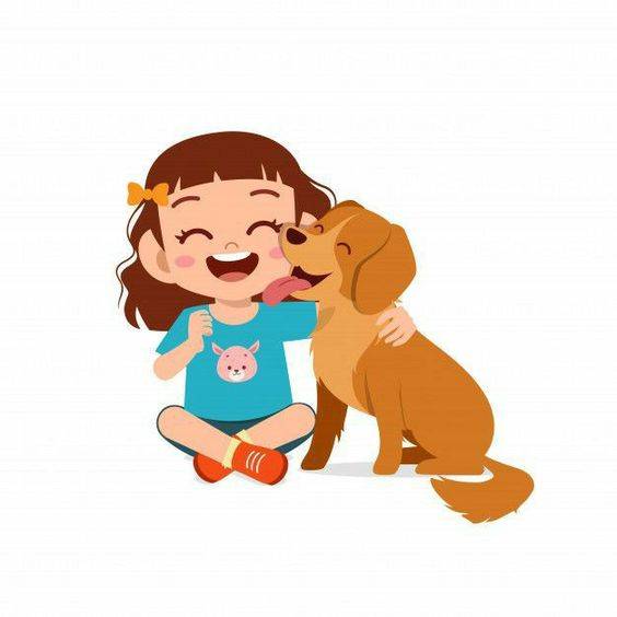 女孩和狗狗可爱卡通Q版头像图片_15