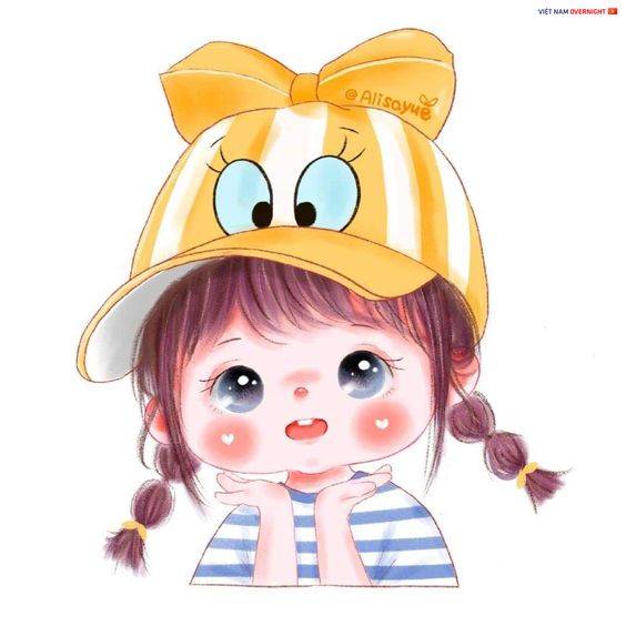 戴帽子的女生卡通可爱头像图片精选_12