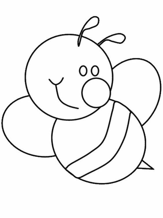 黑白色蜜蜂简笔画图片大全_5