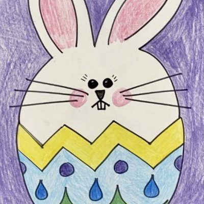 幼儿园彩色兔子卡通简笔画图片大全