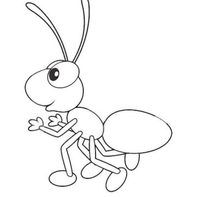 简单可爱的蚂蚁黑白简笔画图片大全