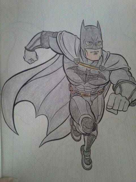 超级英雄蝙蝠侠黑白铅笔简笔画图片大全_5