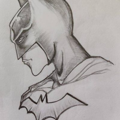 超级英雄蝙蝠侠黑白铅笔简笔画图片大全