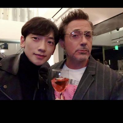 韩国男星Rain和钢铁侠小罗伯特·唐尼合照图片