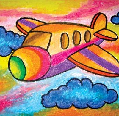 男孩喜欢的彩色飞机简笔画图片大全