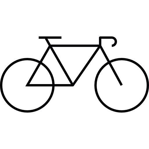 黑白线条自行车简笔画图片大全_2