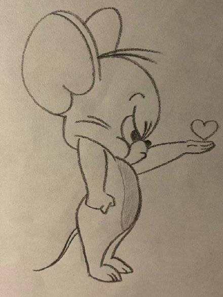 动画片《猫和老鼠》老鼠Jerry杰瑞简笔画画法教程图片_9
