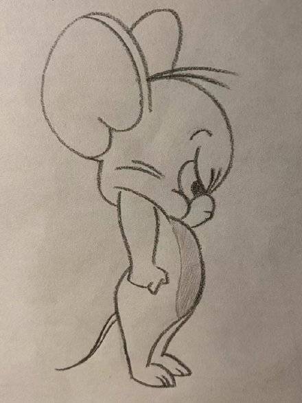 动画片《猫和老鼠》老鼠Jerry杰瑞简笔画画法教程图片_8