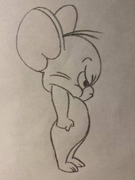 动画片《猫和老鼠》老鼠Jerry杰瑞简笔画画法教程图片_7