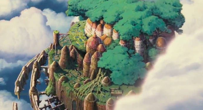宫崎骏动漫《天空之城》二次元风景美图_3