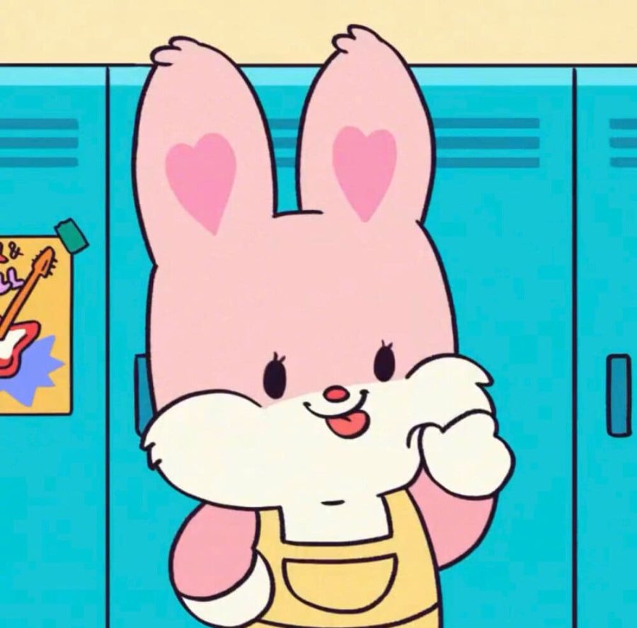 韩国muffin爱心耳兔子可爱头像 卡通粉色兔子_4