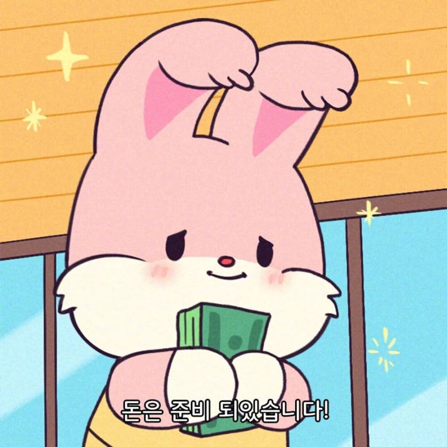 韩国muffin爱心耳兔子可爱头像 卡通粉色兔子_6