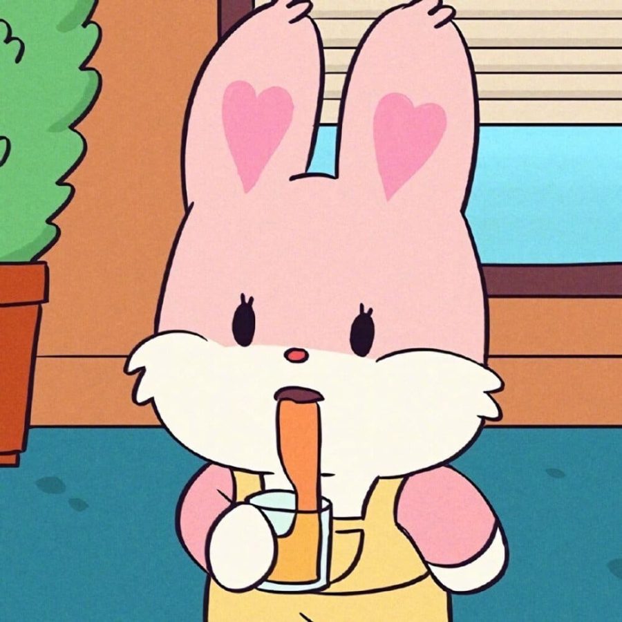 韩国muffin爱心耳兔子可爱头像 卡通粉色兔子_9