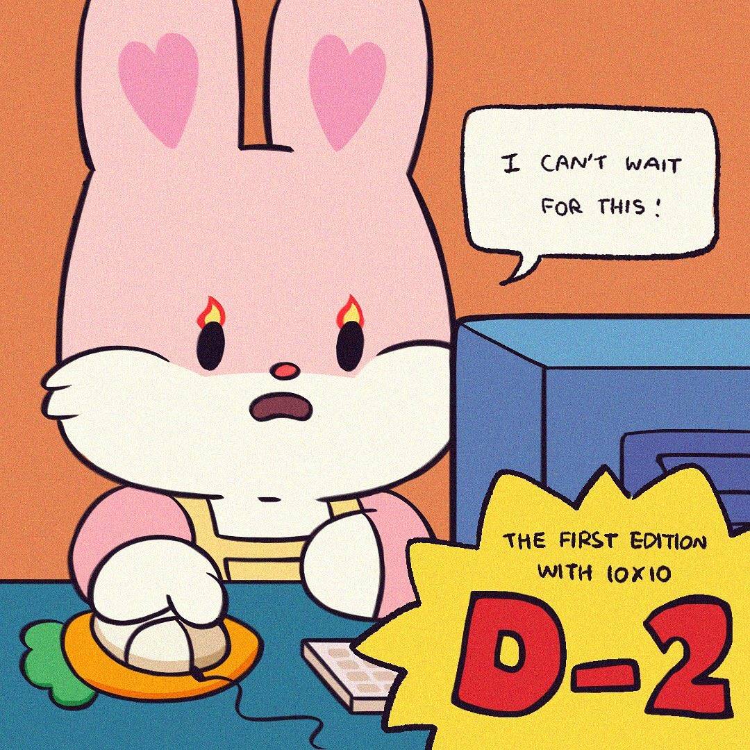 韩国muffin爱心耳兔子可爱头像 卡通粉色兔子_3