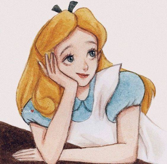 黄色长发灰姑娘手绘版头像 迪士尼公主女生头像精选图_5