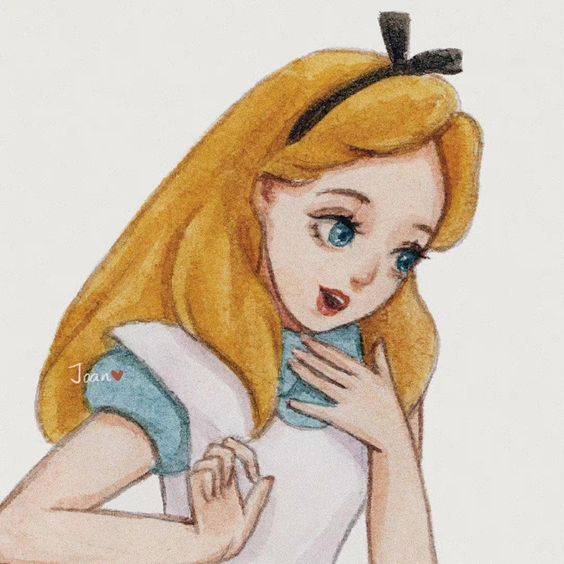 黄色长发灰姑娘手绘版头像 迪士尼公主女生头像精选图_1
