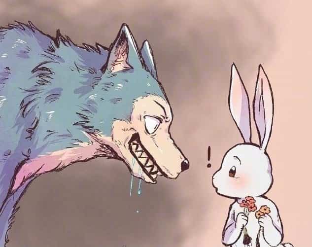 漫画狼和兔子反差萌CP情侣头像图片_1