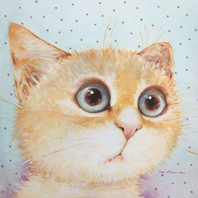 超可爱小动物猫咪插画版可爱微信头像图片 作者Moozoriki ​​​_2
