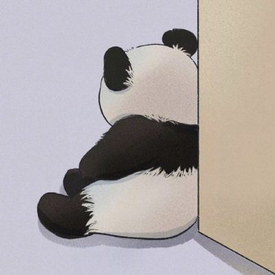 国宝大熊猫日常emo ，忧郁心情卡通动物头像