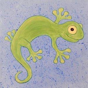 绿色蜥蜴简笔画图片精选 可爱小蜥蜴这样画！_4