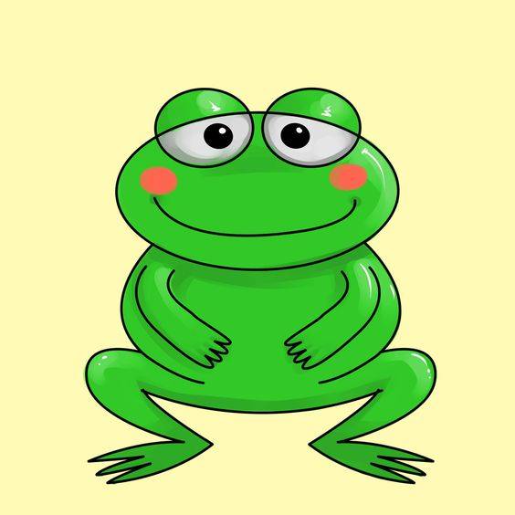 绿色卡通胖青蛙简笔画图片大全_10