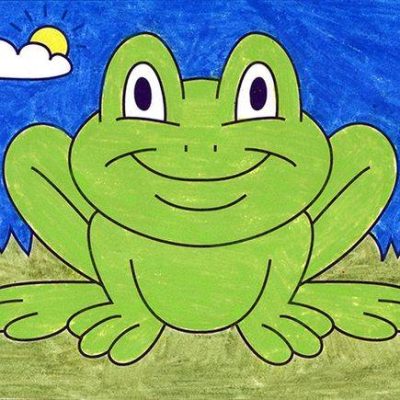 绿色卡通胖青蛙简笔画图片大全