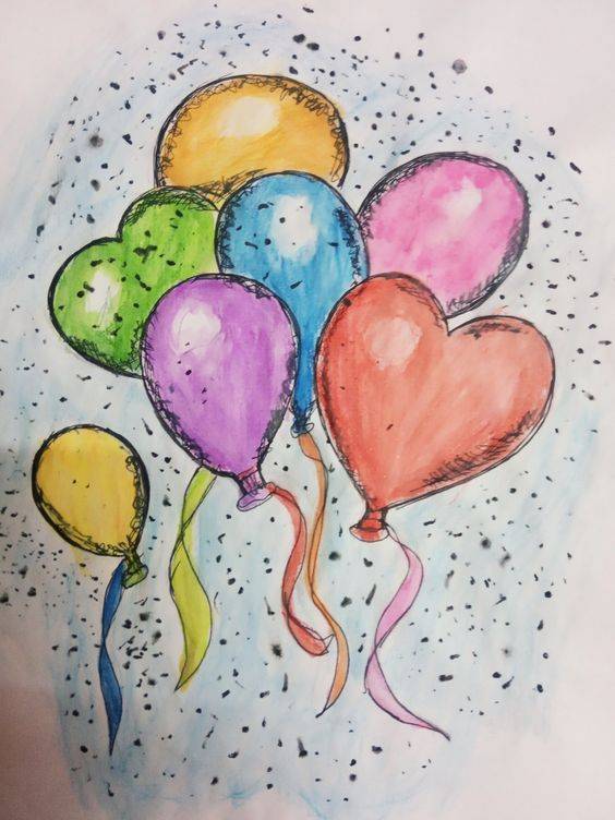 简单的彩色气球简笔画大全 幼儿园简笔画_10