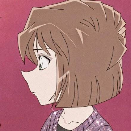 「名侦探柯南」 灰原哀可爱短发女生动漫头像-小哀侧脸_4