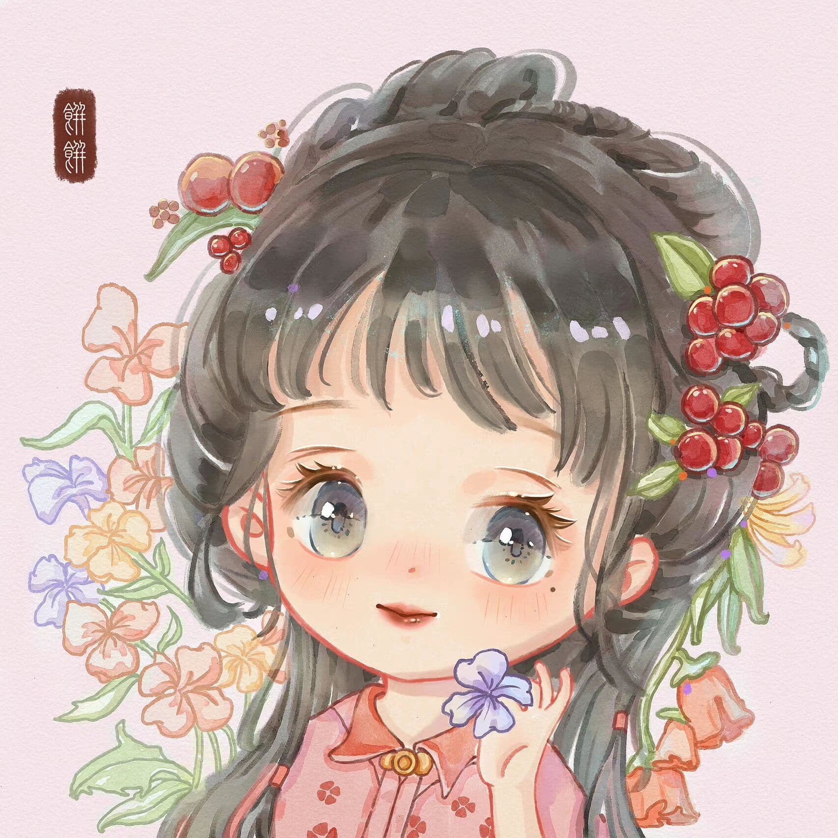 可爱卡通花仙子梦幻少女头像 多图可适配闺蜜_1