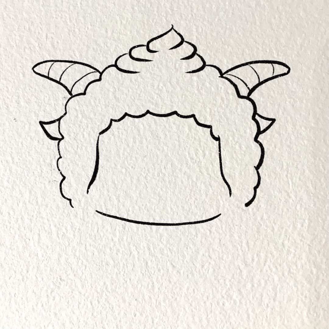 羊的画法简笔画图片图片