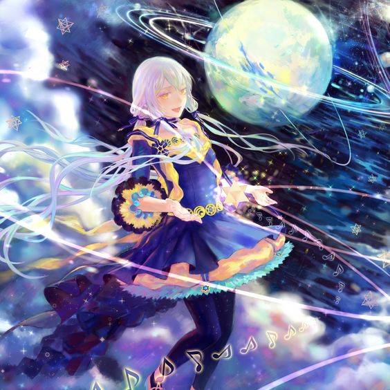 梦幻冰紫色星空少女古风头像_12