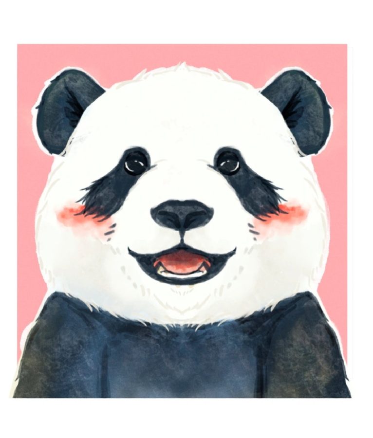 大熊猫和花、福宝、飞云卡通版手绘微信头像_5