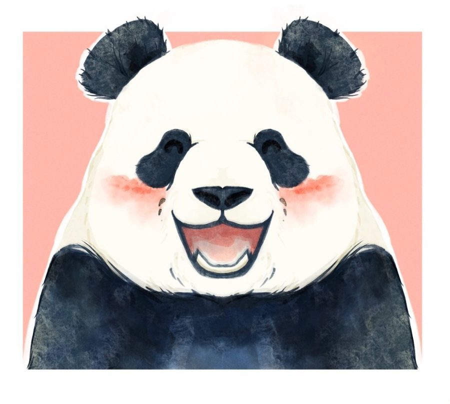 大熊猫和花、福宝、飞云卡通版手绘微信头像_8