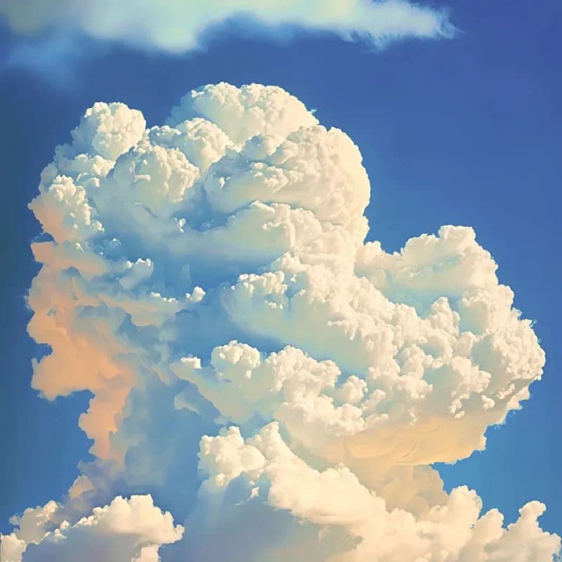 可爱小众云彩熊云彩鸭头像 适合做头像的云朵图片_7