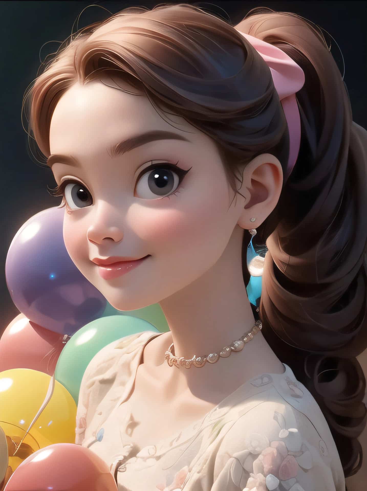 告白气球迪士尼公主可爱卡通女生头像_2