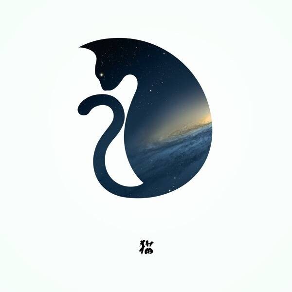 星空背景下的动物头像，动物星空  |  Design By XuDong He ​​​_1