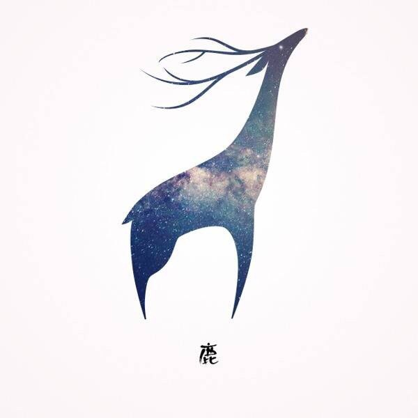 星空背景下的动物头像，动物星空  |  Design By XuDong He ​​​_7