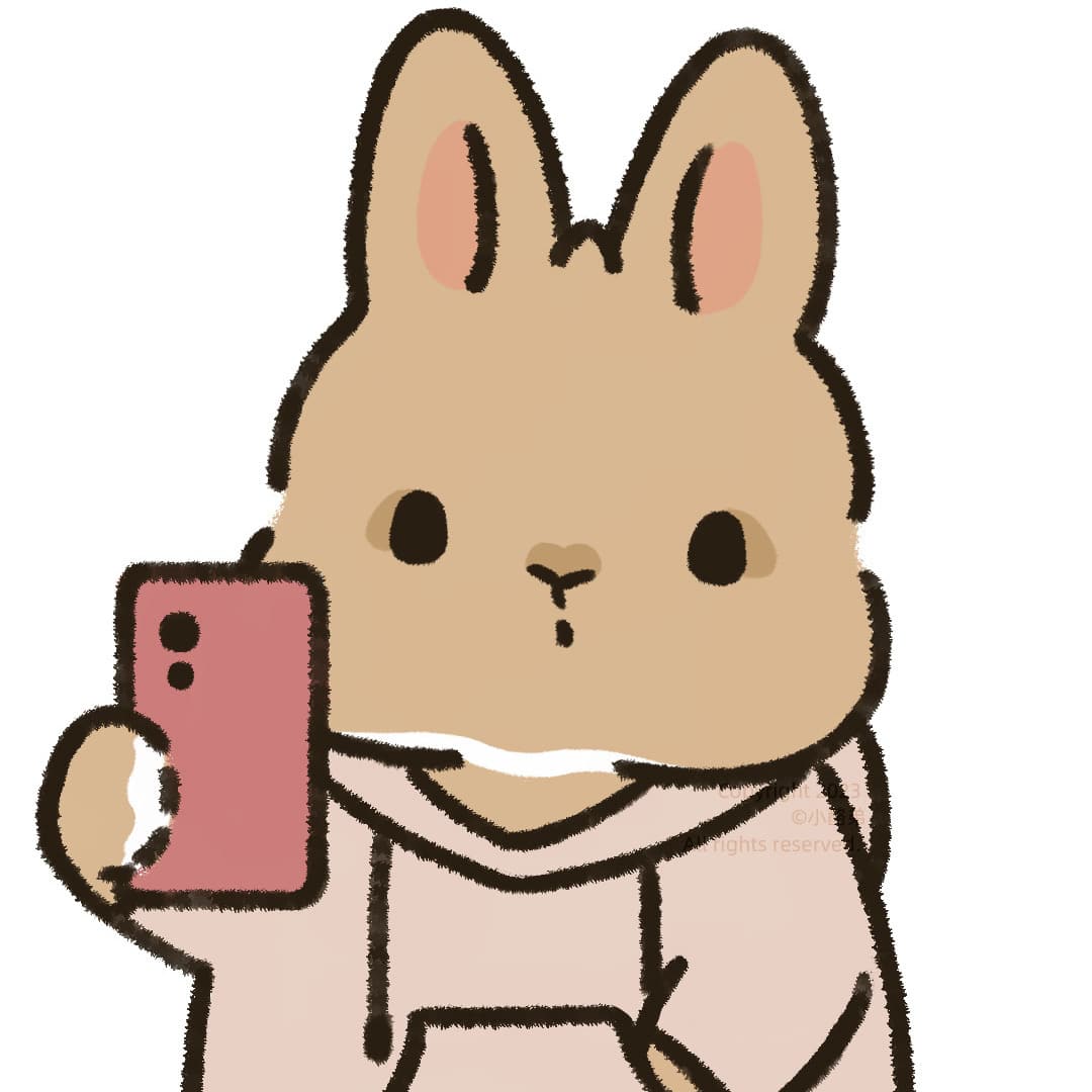 卡通小兔子拿手机自拍头像图片_9