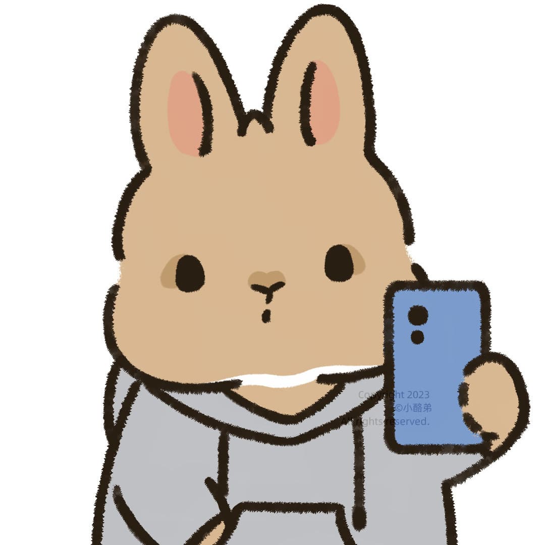 卡通小兔子拿手机自拍头像图片_16