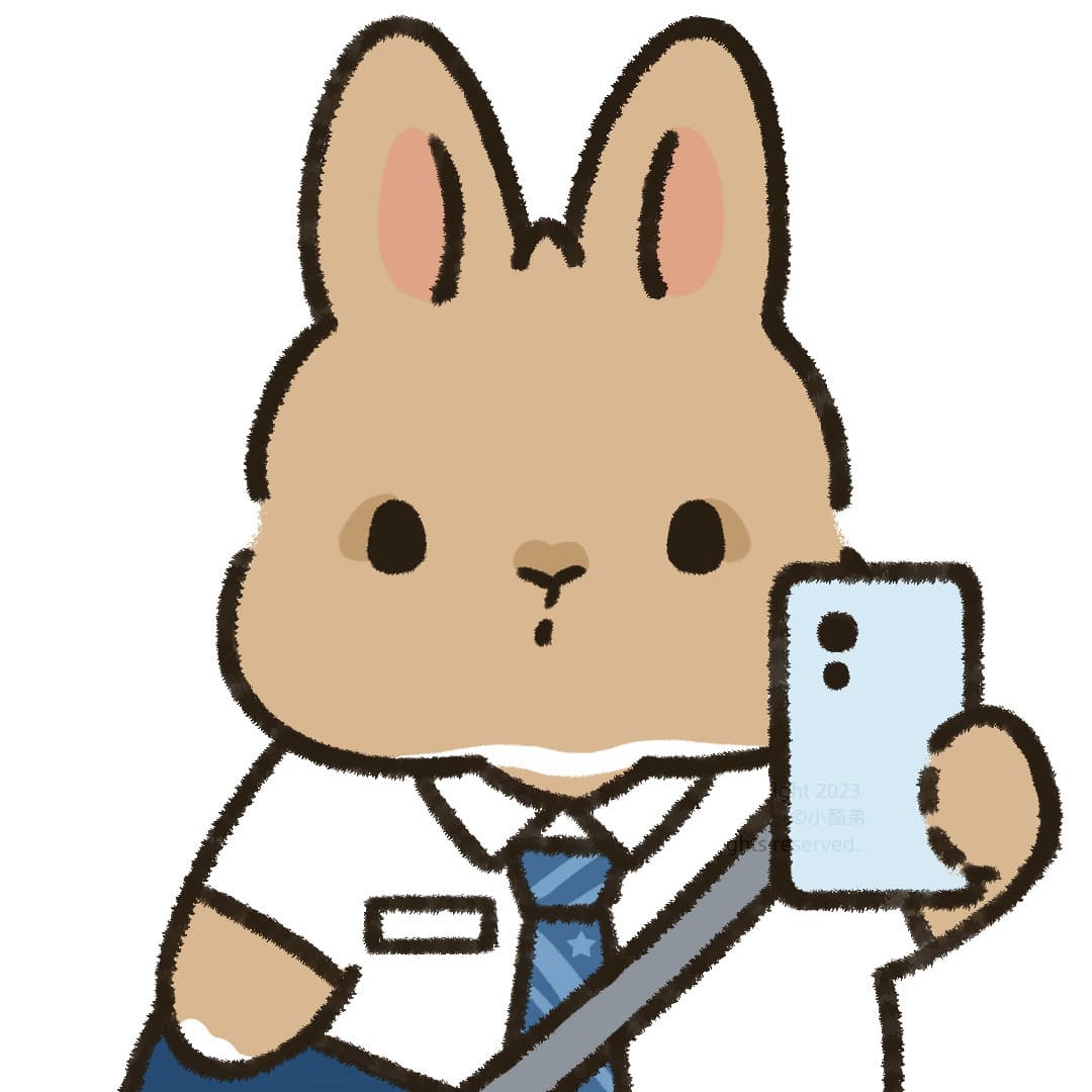 卡通小兔子拿手机自拍头像图片_17