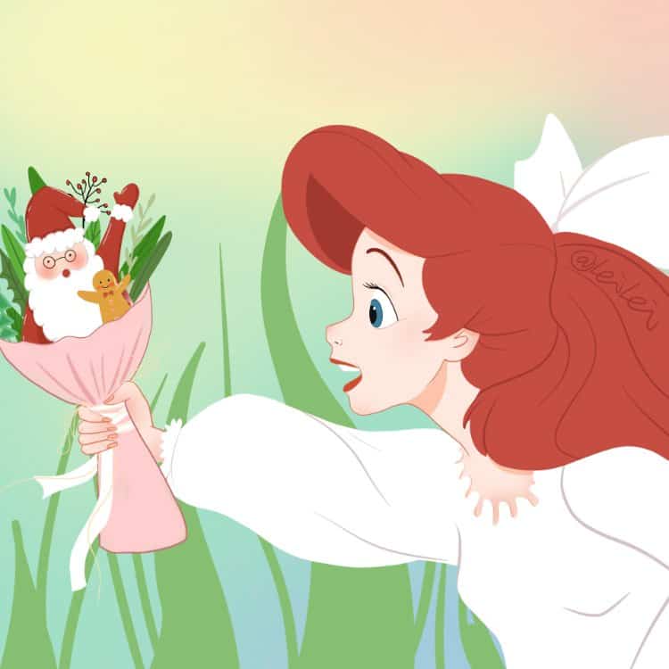 美人鱼公主红发爱丽儿微信头像 迪士尼公主爱丽儿卡通高清头像图_2