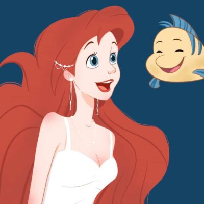 美人鱼公主红发爱丽儿微信头像 迪士尼公主爱丽儿卡通高清头像图