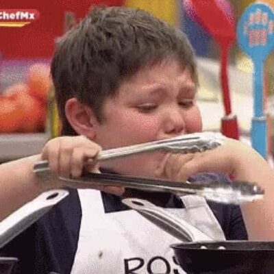 boy cooking crying gif